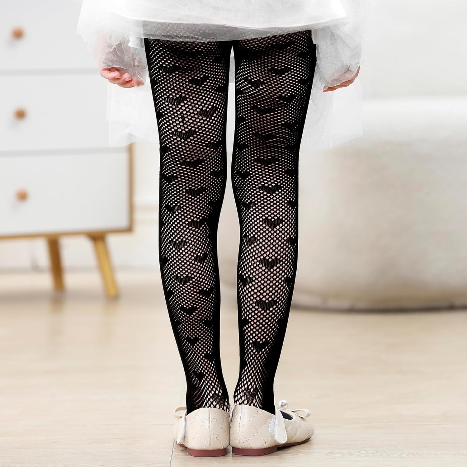 Zando Girls Lace Tights Heart Butterfly Rose Patterned Fishnet Stockings for Toddler Girl Hollow Pantyhose 1T-12 Years - Image 3
