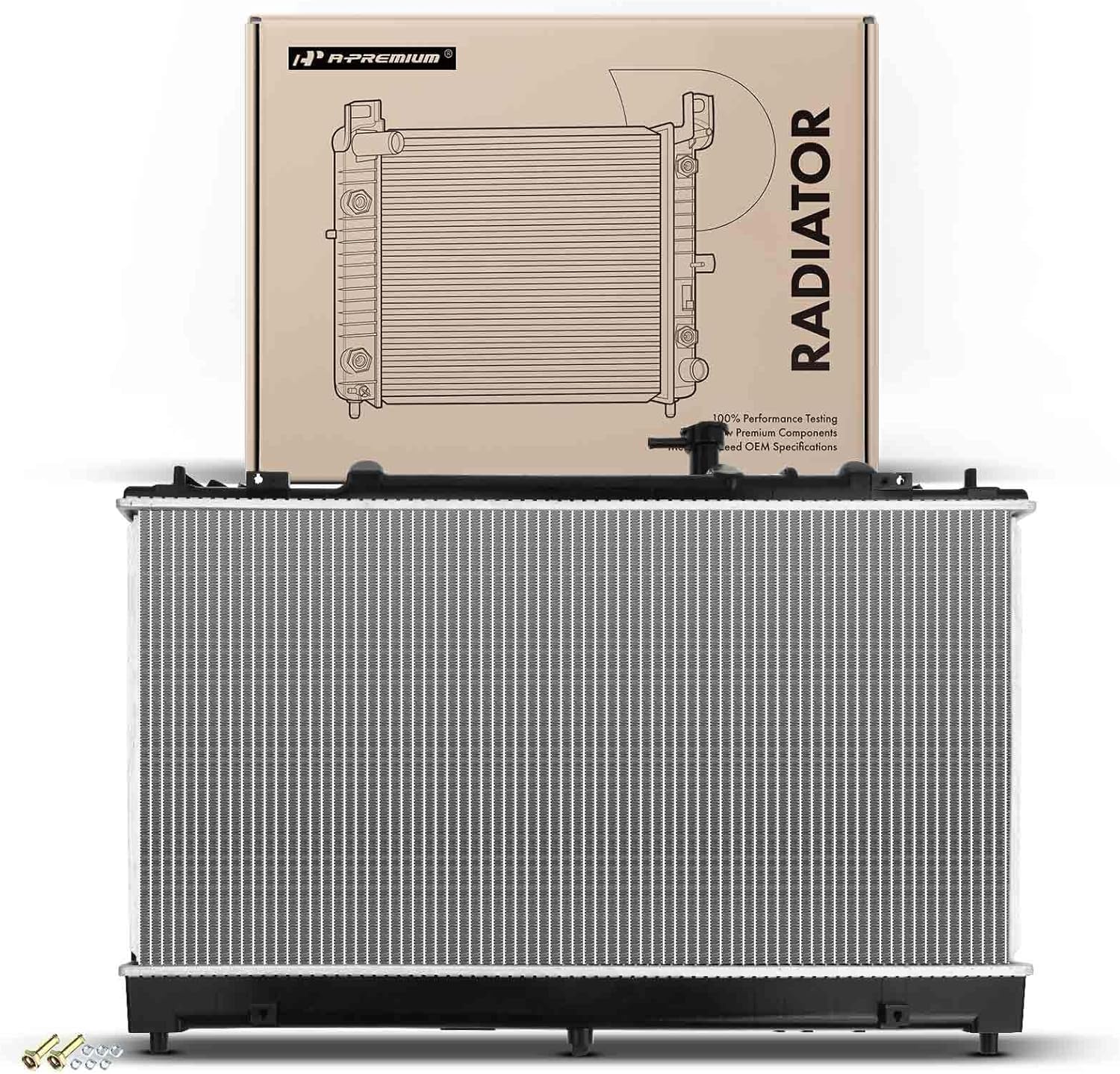 A-Premium Engine Coolant Radiator Assembly with Transmission Oil Cooler Compatible with Mazda 6 2006-2008 L4 2.3L, Automatic Transmission, Repalce # L3R115200