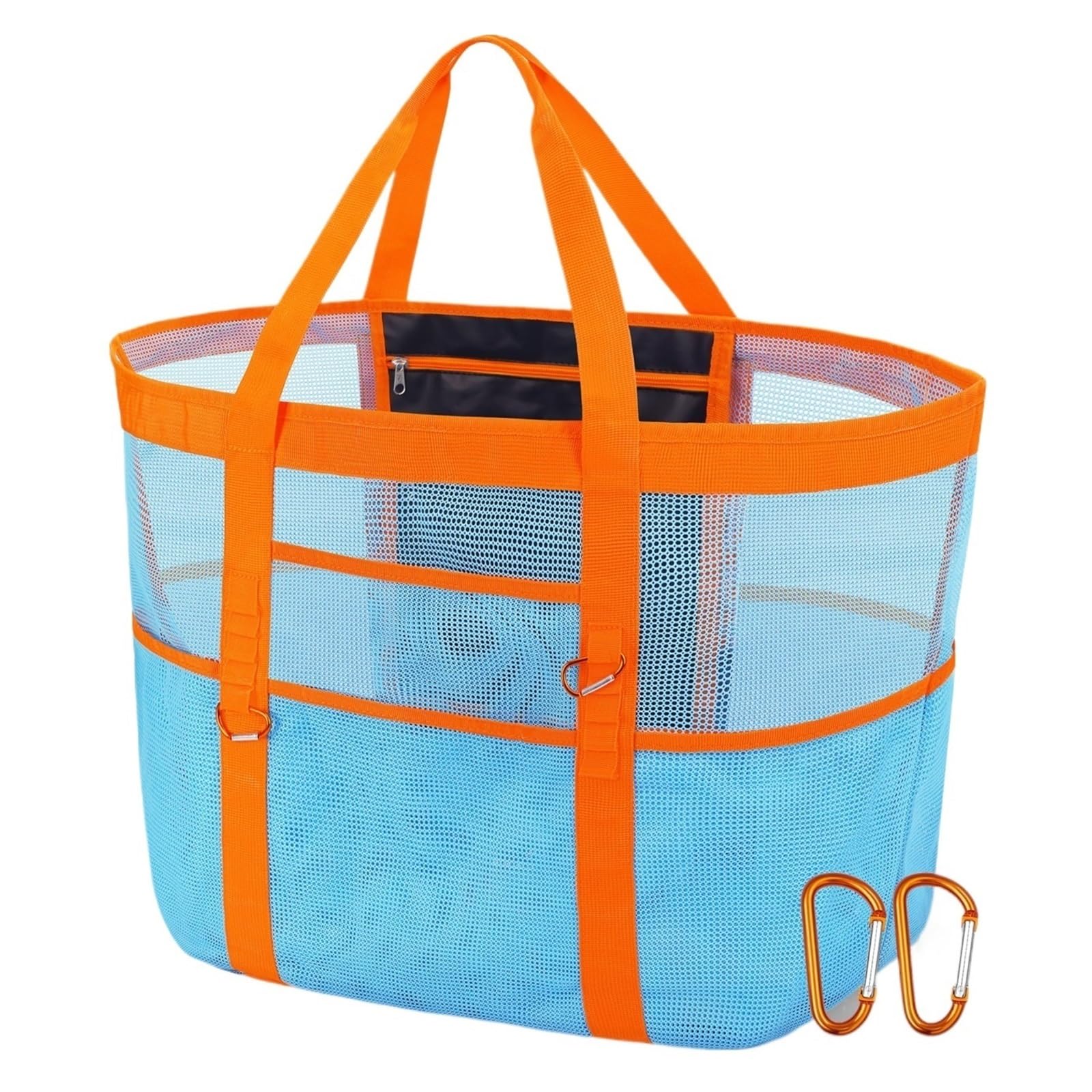 Generisch Large capacity beach tote bag, travel suitable for women/men, swimming pool, vacation, outdoor activities, essential vacatio(1pcs - Blue)