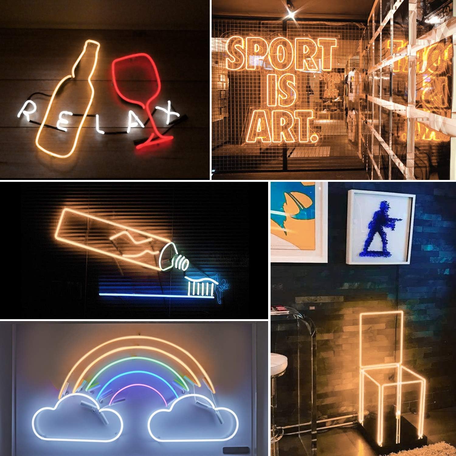 Creative Product Shine Decor LED Neon Rope Lights Outdoor 82FT Cold-Resistant, Connectable Flexible Neon LED Strip Lights Warm White 3000K, AC 110V 120V Cuttable Waterproof Neon Signage Lights 120LEDs/M for Decoration