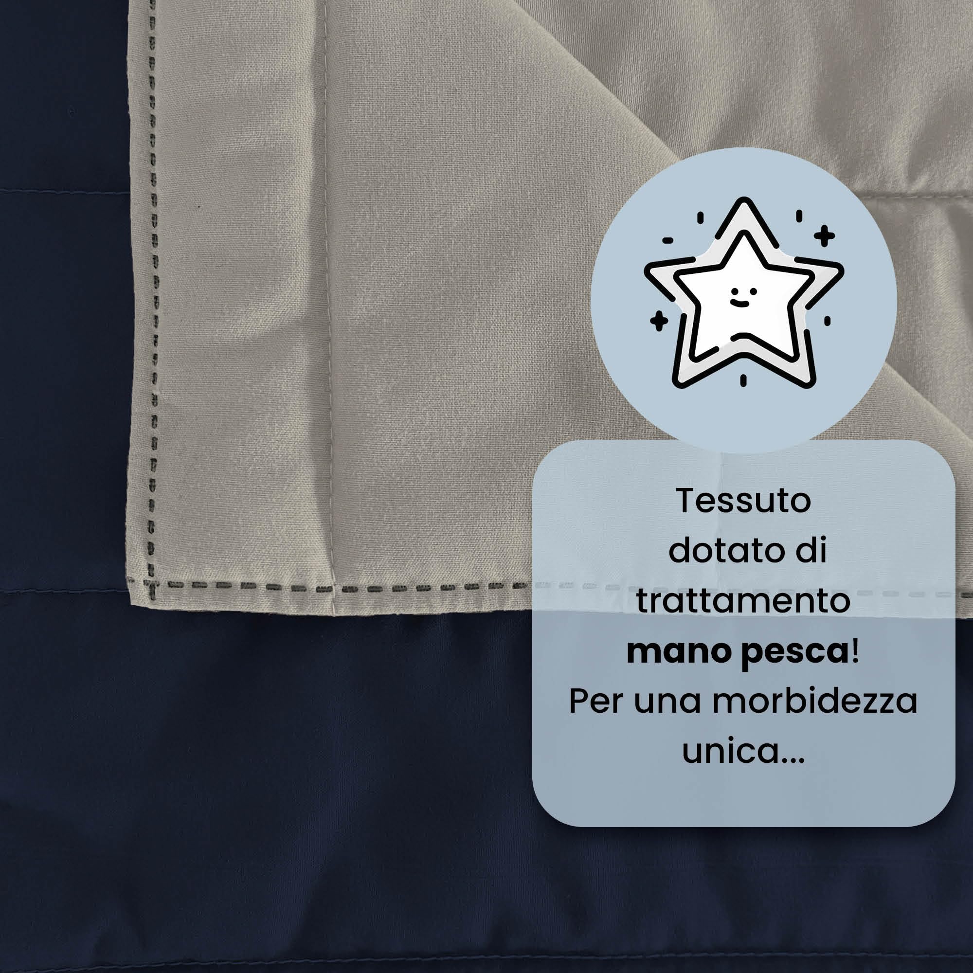 Edrojoón de verano Elegant blu oscuro/gris claro, doble pequeño