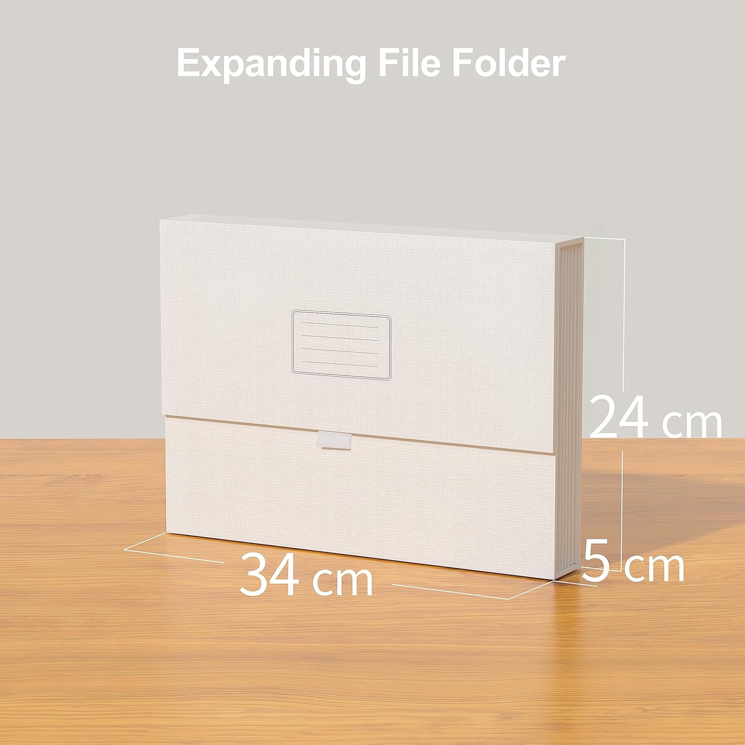 JiaWei Expanding File Folder with Pockets, White Accordian Filing Folder with 7 Pockets. A4 Letter Size Documents Organizer with Labels for Receipt and File Organizer.