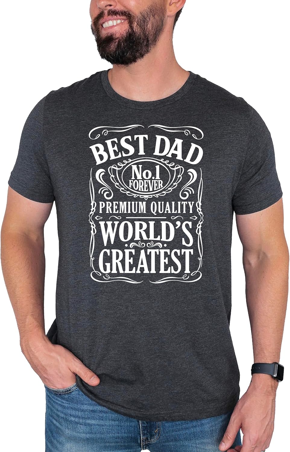 Best Dad Shirt for Men Funny Worlds Greatest Dad Graphic Tee for Adults