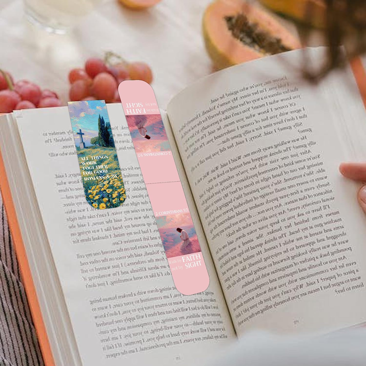 Christian Magnetic Bookmarks, Bible Verse Book Marks for Women image 4
