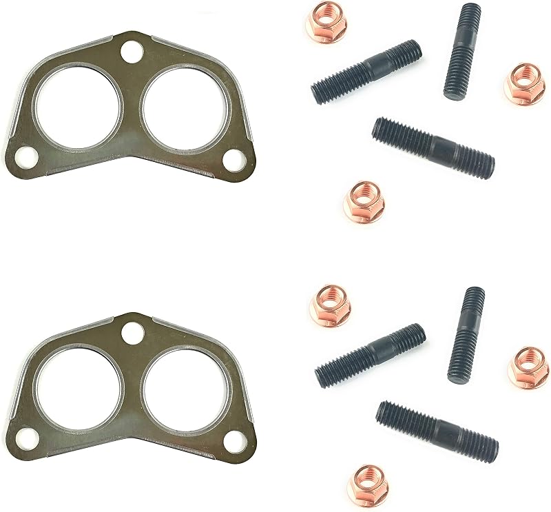 Jogo de juntas do coletor de escape com prisioneiros e porcas Allmakes 4x4 para Land Rover Discovery, Range Rover Classic e Defender – Kit