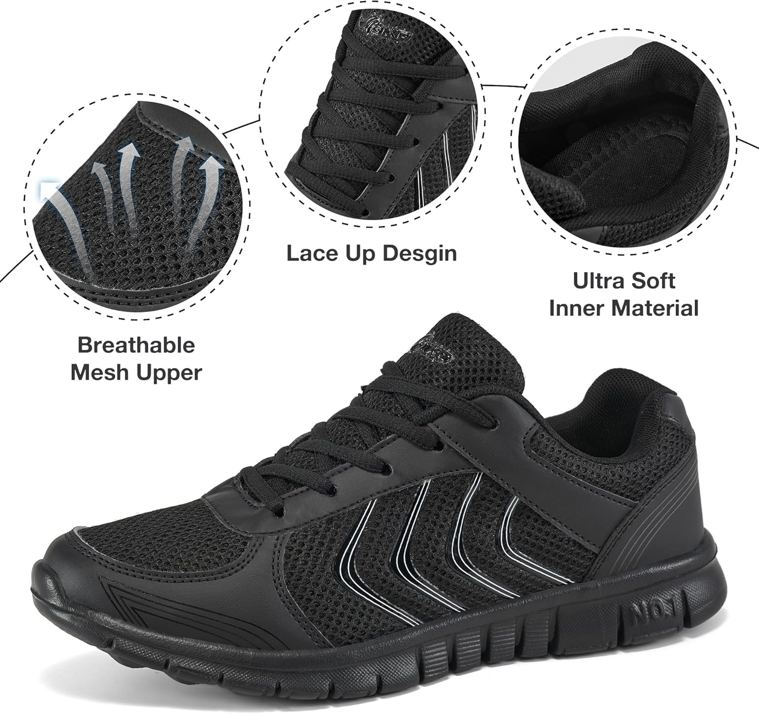 DUOYANGJIASHA Womens Sneakers Walking Shoes Comfortable Non Slip Tennis Shoes Breathable Lightweight Footwear for Casual Work - Image 4