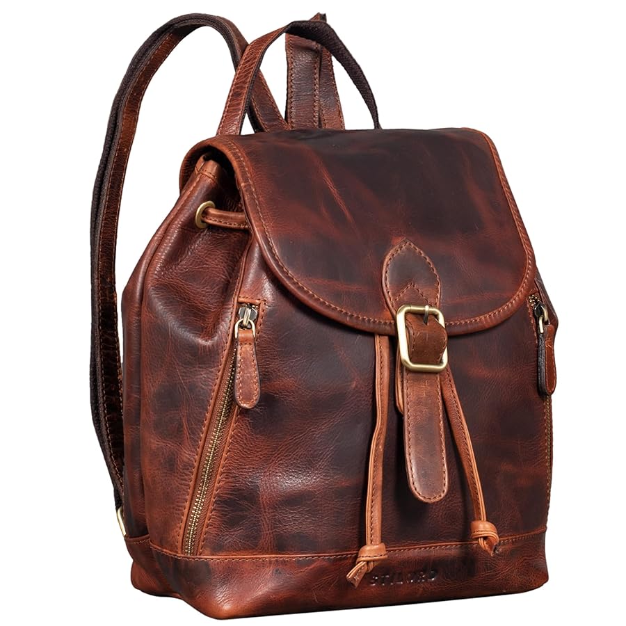 Zainetto In Vera Pelle STILORD 'Larissa' - Vintage Per PC Fino A 13.3'' - Foto 4