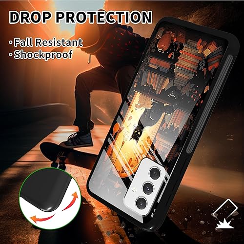 Miniatura 5 de Funda para Galaxy A32 5G con protector de pantalla + diseño de tema nocturno de hongos con función atril, funda para teléfono para Samsung Galaxy