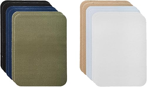 Vista 14 de Johnson & Smith Parches para planchar – Parche para planchar de 12 piezas para reparación de ropa, pantalones – Parches de tela adhesiva en formas
