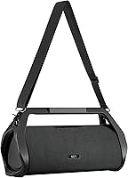 Vista 1 de Altavoz Bluetooth Boombox retro, altavoz inalámbrico portátil de 80 W para exteriores con correa y subwoofer, graves intensos, carga rápida de 30 W