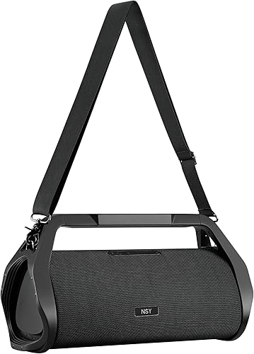 Altavoz Bluetooth Boombox retro, altavoz inalámbrico portátil de 80 W para exteriores con correa y subwoofer, graves intensos, carga rápida de 30 W,