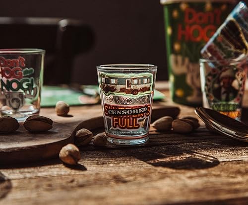 Miniatura 6 de National Lampoons Christmas Vacation Quotes Mini Whisky Shot Glass Cup de 2 onzas juego de 4