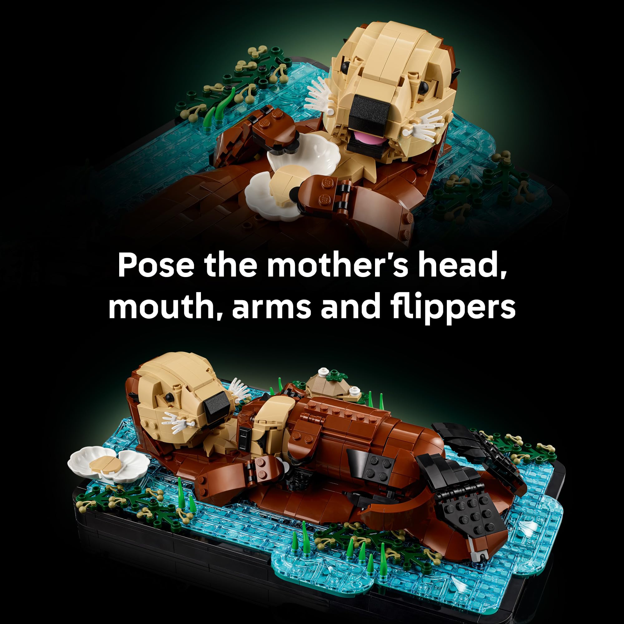 LEGO Ideas Floating Sea Otters Building Sets for Adults - Room or Office Decor for Women & Men, Ages 18+ - Gift Ideas for Birthday - 21366