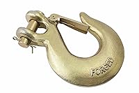 Vista 3 de Mytee Products (10 Pack) G70 1/2" Clevis Slip Hook with Latch - 11,300 LBS WLL Heavy Duty Grade 70 Safety Chain Hook for Trailer Truck Transport