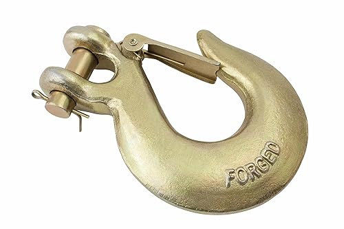 Miniatura 3 de Mytee Products G70 - Gancho deslizante de horquilla de 12 pulgada con pestillo, 11,300 libras WLL Heavy Duty Grade 70 Gancho de cadena de seguridad