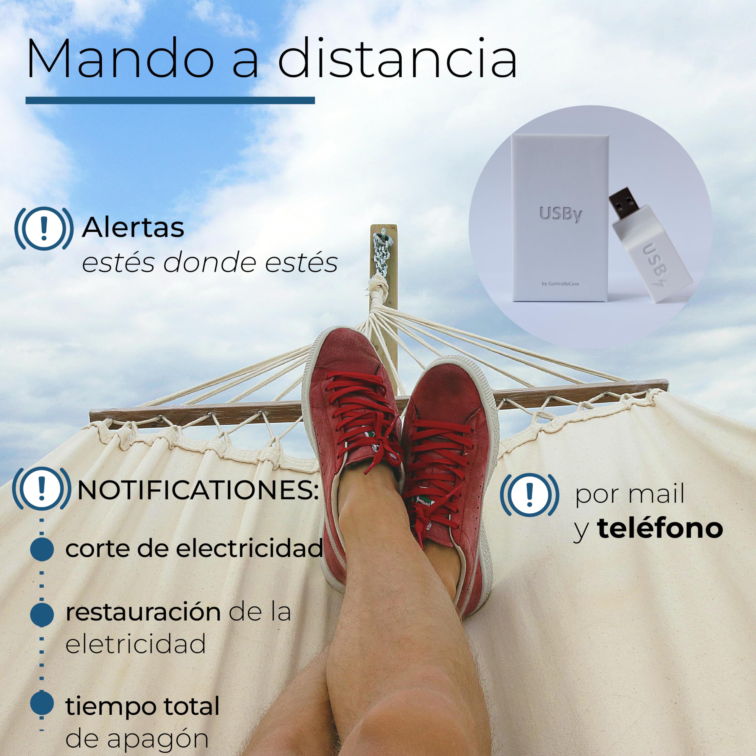 Alarma Corte de Luz WiFi | Aviso por Email Ante Fallos Eléctricos | Alarma de Falla de Energía | Control de Congelador, Segunda Residencia, Acuario y Sistema de Alarma | Sin SIM ni Cuotas Mensuales