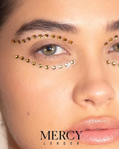 Miniatura 8 de Joyas de cristal delineador de ojos por Mercy London, accesorios de disfraz, gemas para la cara, joyas todo en uno, tocado de Halloween adhesivo