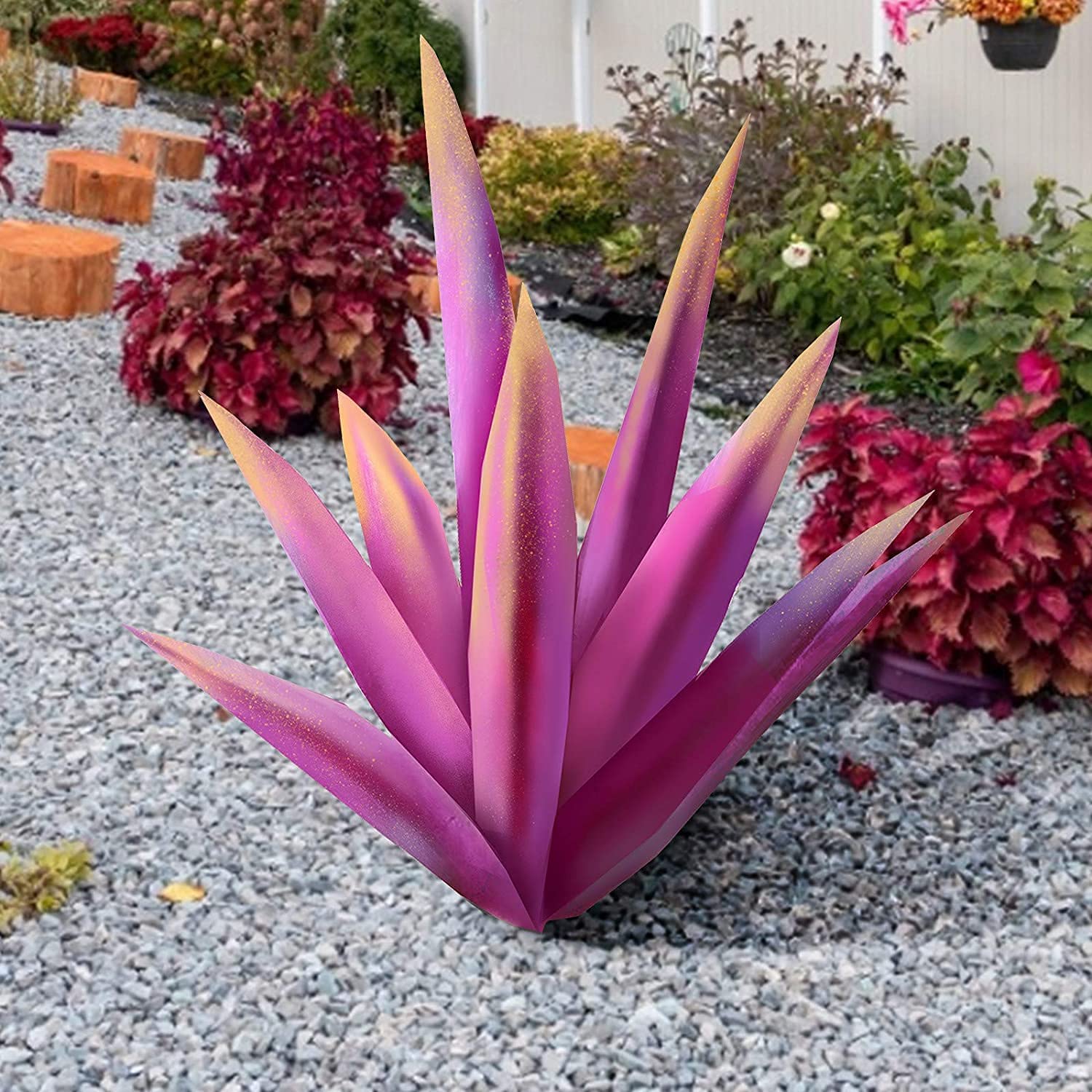 Decorazioni per la casa in Metallo con Piante di Agave, Artigianato per Piante in Ferro di Agave, Figurine in Metallo con Piante di Agave, Prato, Decorazione da Giardino