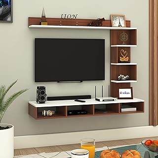 Anikaa Laura Engineered Wood Wall Mount TV Unit/TV Stand/TV Cabinet/TV Entertainment Unit/Set Top Box Stand (Ideal for 43 ...