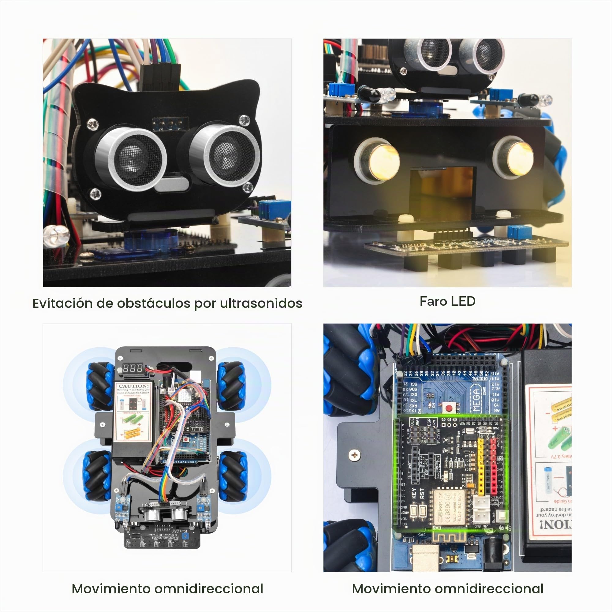 OSOYOO Omni-directinal Mecanum Wheel Robotic Car Kit for Arduino Raspberry Pi Stem Remote Controlled Educational Mechanical DIY Coding for Teens Adult