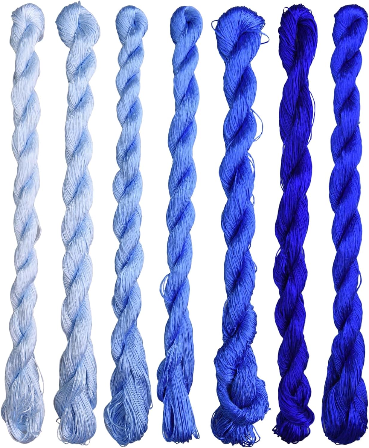 Natural 100% Silk Thread, Handmade Embroidery Thread Silk Floss 8 Colors 110m Each (106)