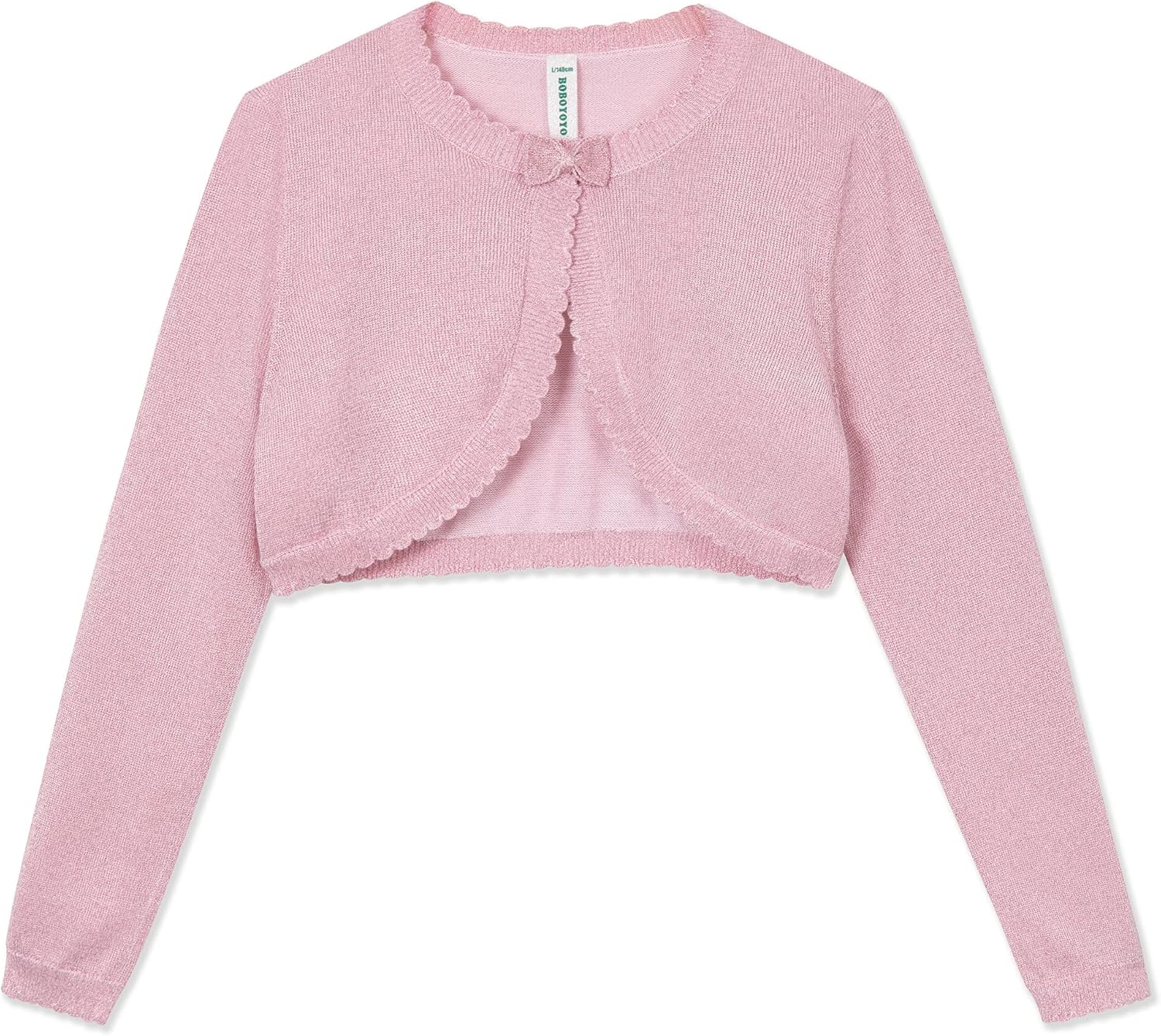 BOBOYOYO Long Sleeve Girls Shrug Knit Girls Cardigan Childrens Bolero Dress Sweater Toddler Shawl Cover Up for 3-12Y