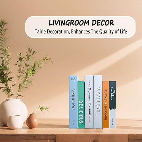 Miniatura 3 de EFH Libros decorativos para decoración del hogar, libros de imitación para decoración, libros decorativos falsos modernos para entrada, mesa de