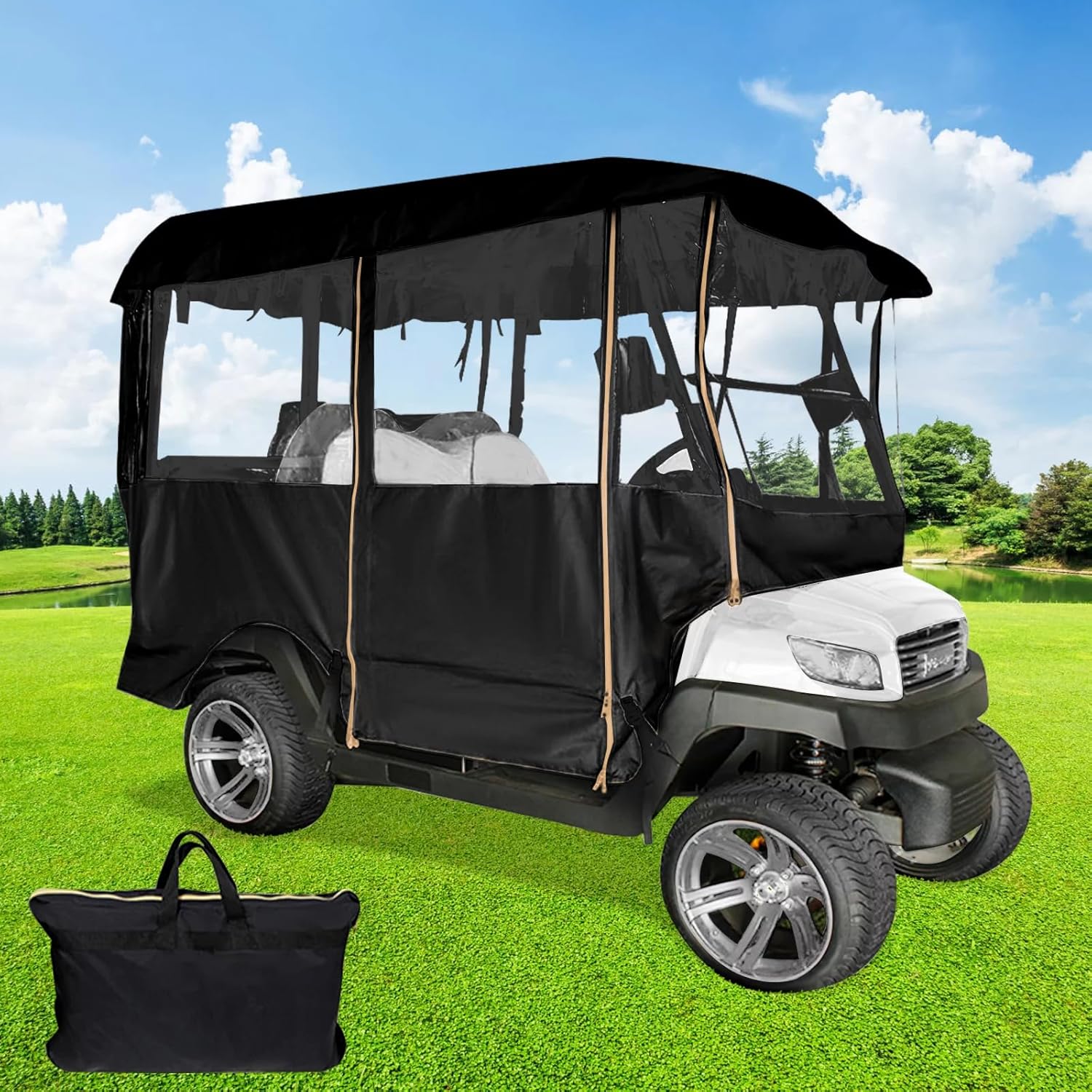 Golf Cart Enclosure for 4 Passenger 300D Heavy Duty Golf