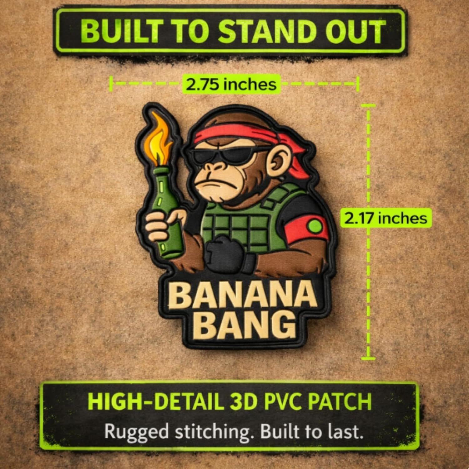 Patches for Tactical Backpack | Funny Patches | Banana Patch | PVC Morale Patch with Hook and Loop Backing | Military Patches | Parches | Hat Patch & Dog Harness Patch by KDEKLENZA (2.75" x 2.17") image 2