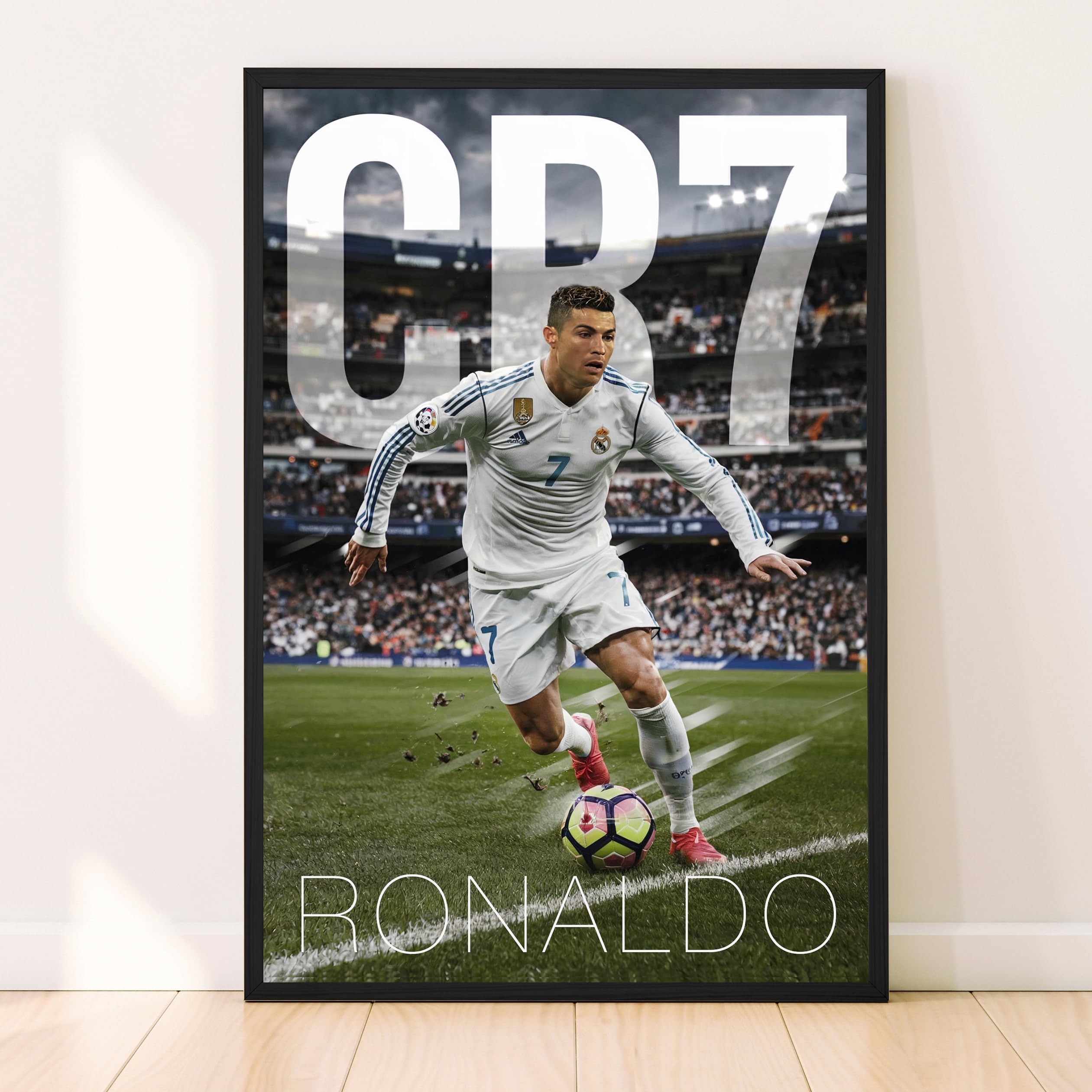 Ronaldo Poster, Famous Soccer Player Posters, Cristiano Ronaldo Goat Posters For Boys Bedroom, Portuguese Soccer Wall Art, Gift for Fan Football,