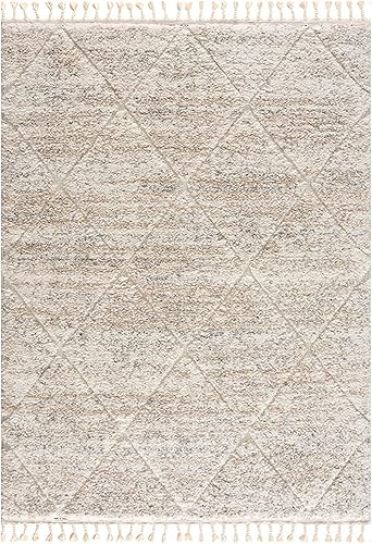 Madison Park Sophia - Alfombras turcas tejidas para sala de estar, enrejado de diamantes con borla, acento de comedor interior moderno, decoración