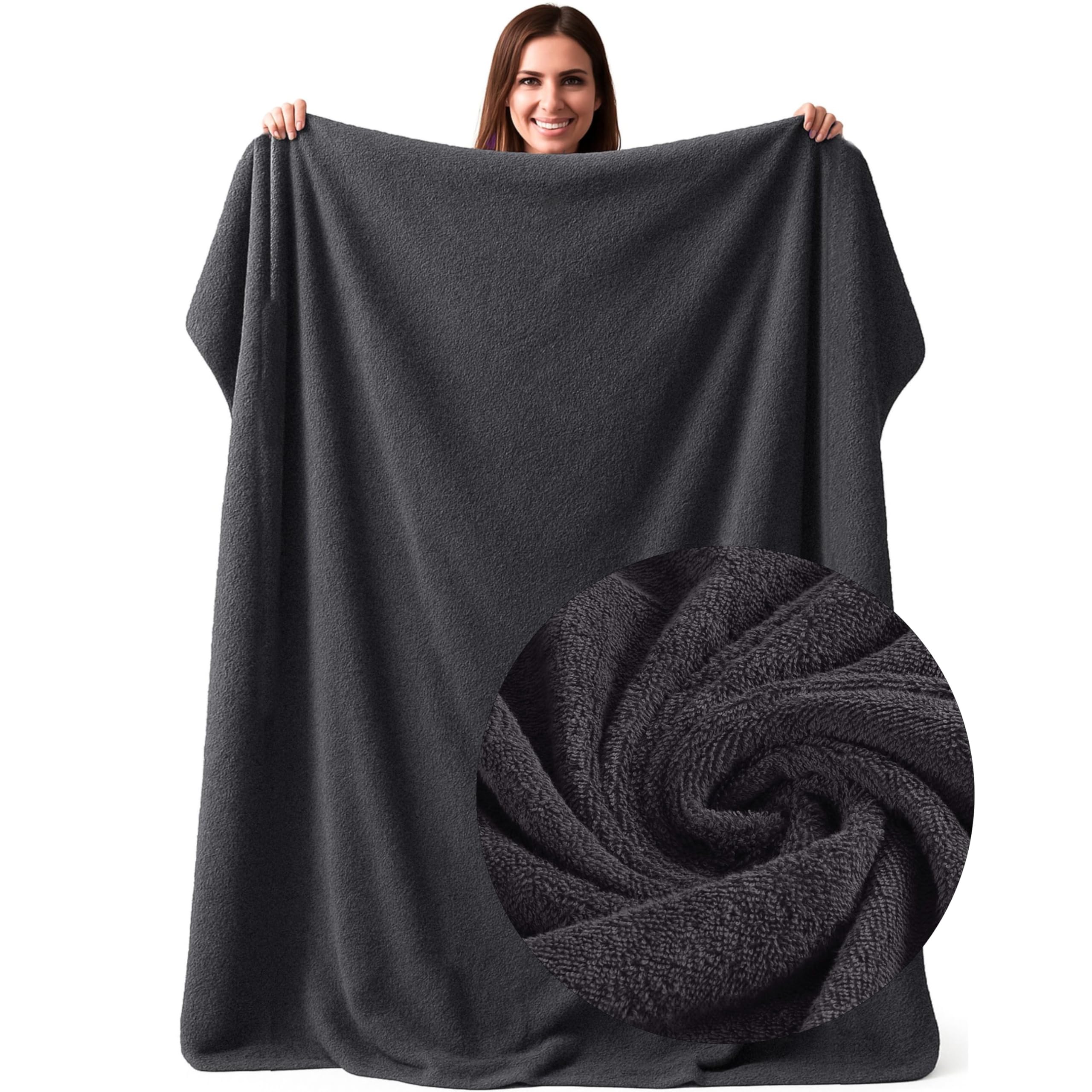 Frottee Strandtuch XXL 150x200cm - Badehandtuch groß 100% Baumwolle Strandhandtuch Badetuch Strand Handtuch Strandlaken Beach Towel Picknickdecke Stranddecke