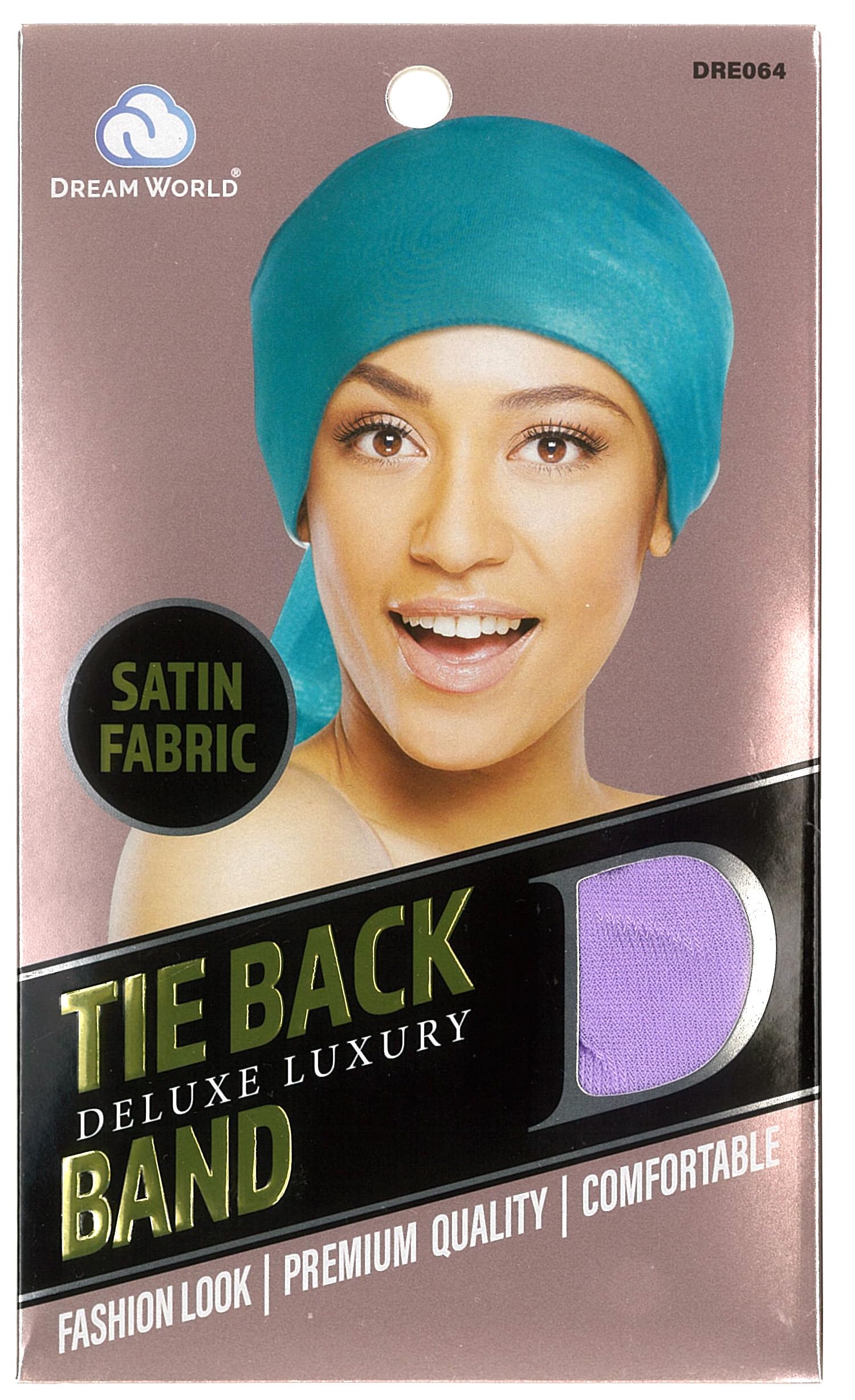 Dream World Women Satin Tie Back Band Assorted Colors 12 Caps