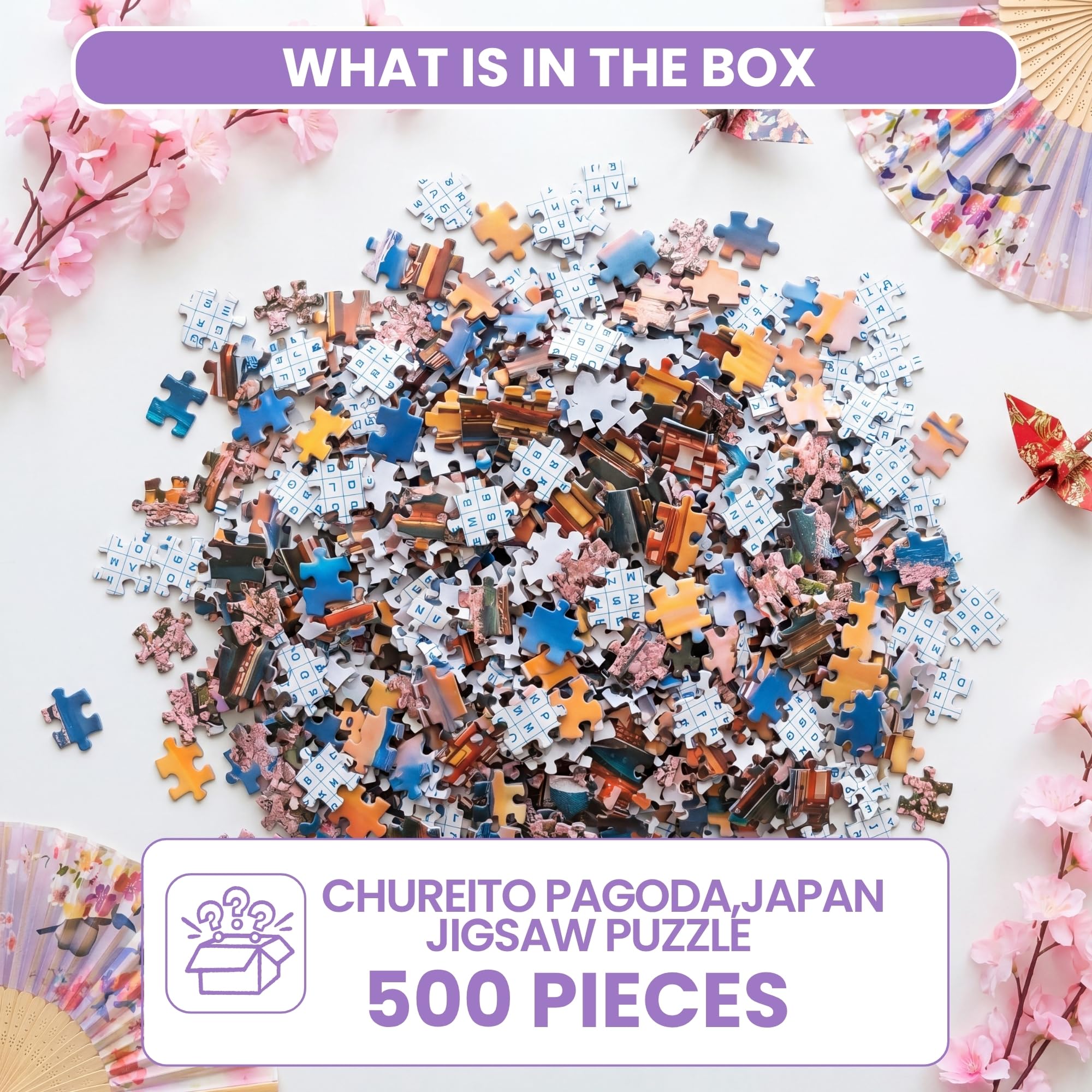 Ratna's Chureito Pagoda Japan Jigsaw Puzzle, 500 Pieces, 73.5 x 48.25 cm, Play and Learn Educational Jigsaw Puzzle for Kids & Adults 7+ Years — Amazon image 6
