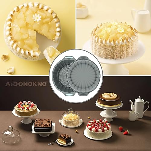 Miniatura 7 de Molde de silicona para tartas, molde redondo para pastel de Charlotte, molde para hornear para queso, chocolate, pastel de arcoíris, pastel de