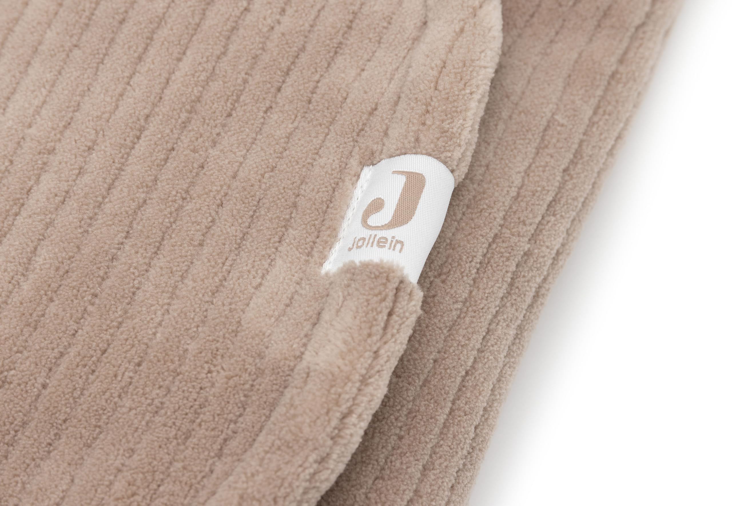 Jollein Einschlagdecke Baby Bunny – Cloudy Rib – Milky Coffee – Mit Kapuze & Klettverschluss – Kuscheliges Teddyfleece – Geeignet Für 3- und 5-Punkt Gurte – Für Babyschale und Kinderwagen