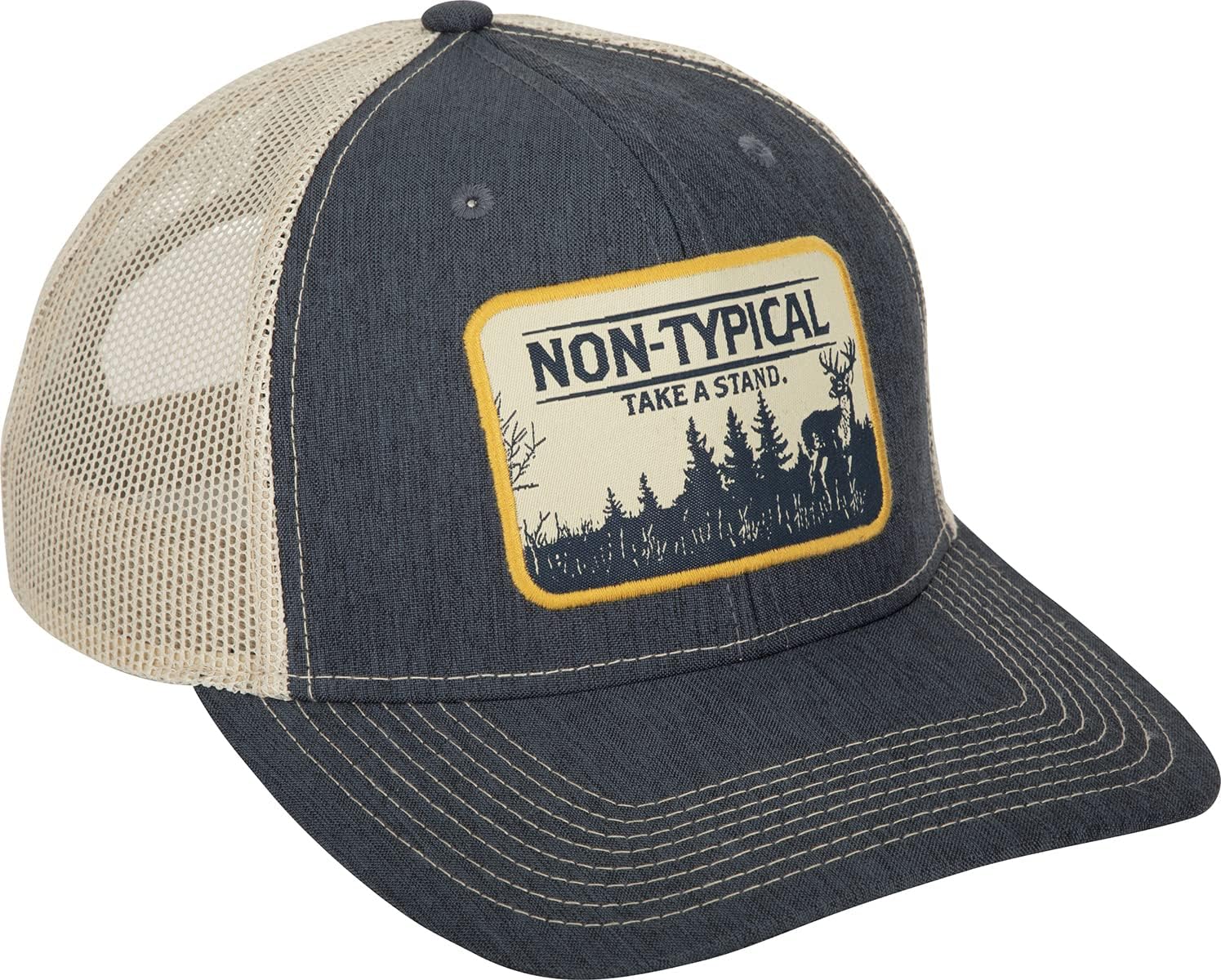 Drake Men's Americana Shield Patch Mesh Snapback Light Breathable Camo Hunting Baseball Cap | Cotton Twill Front Panels, OSFM