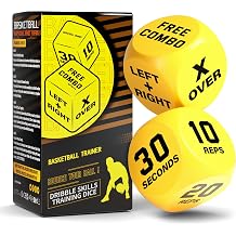 SIRUITON Basketball Training Dice 2pcs - Fun & Portable Basketball Skills Trainer Gifts for Boys and Girls Teens & Adults