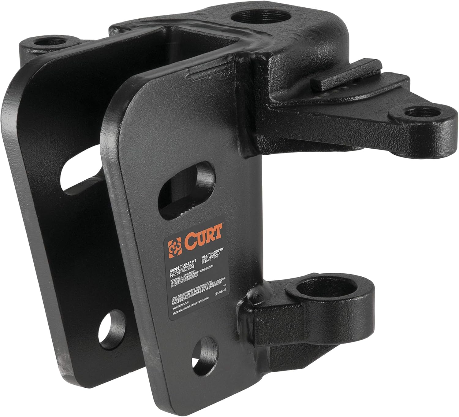 CURT 17422 Short Trunnion Bar Weight Distribution Hitch with Sway Control, Up to 15K, 2-In Shank, 2-5/16-Inch Ball