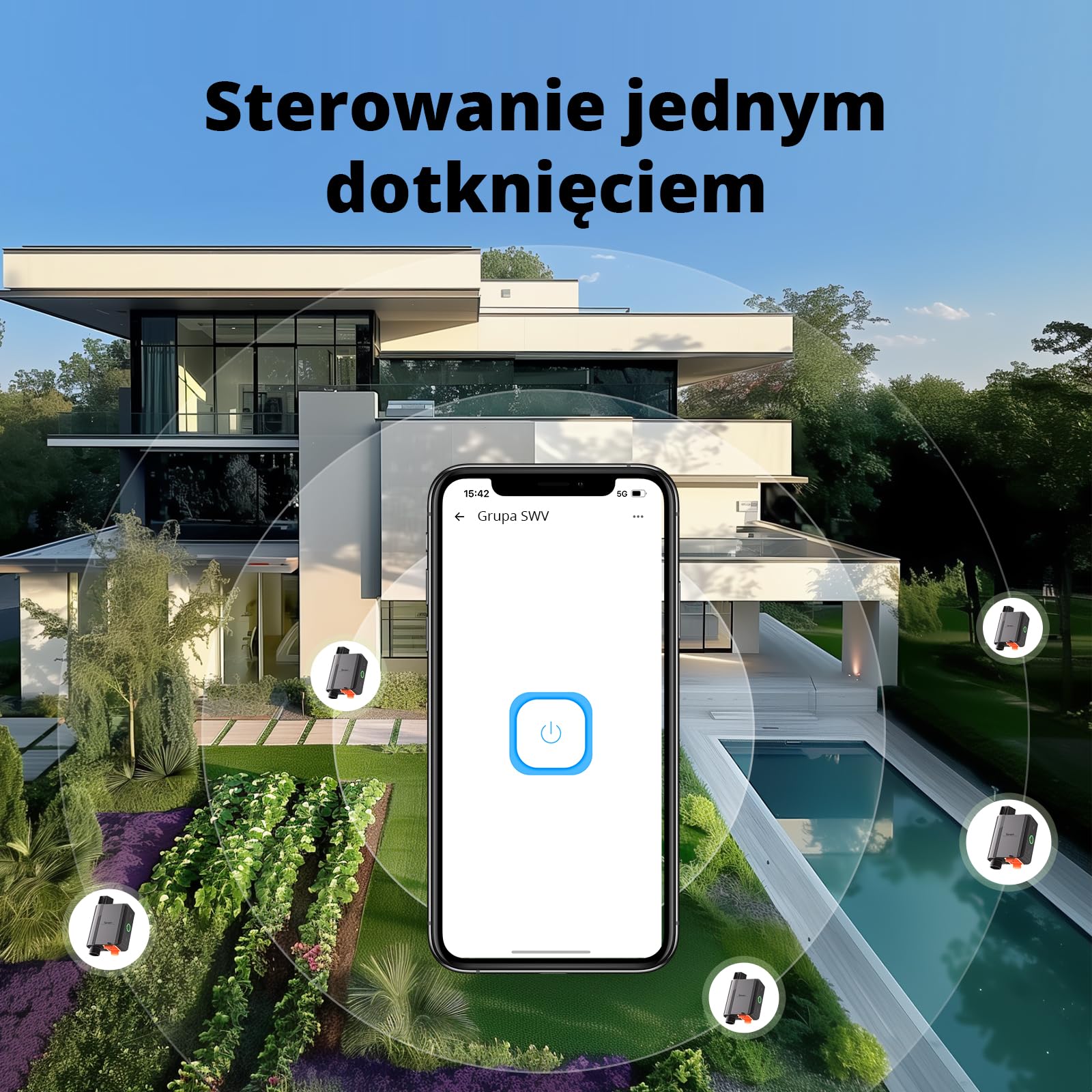 SONOFF Inteligentne sterowanie nawadnianiem, automatyczny system z planowaniem i kontrolą wody, wymaga koncentratora Zigbee 3.0, kompatybilny z Alexa i Google Home, 2 szt.