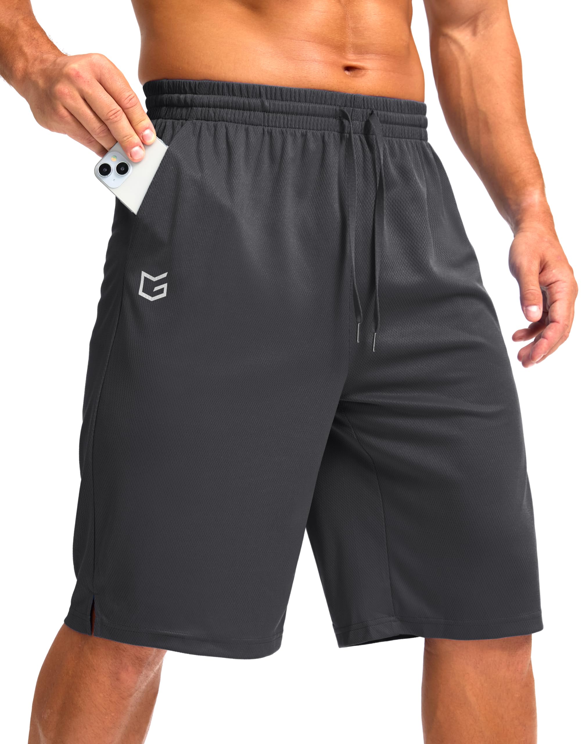 G Gradual Men's Athletic Shorts with Pockets 9"/ 11" Long Basketball Shorts