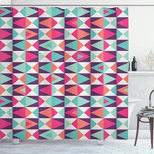 Miniatura 120 de Ambesonne Cortina para regadera náutica con palmeras