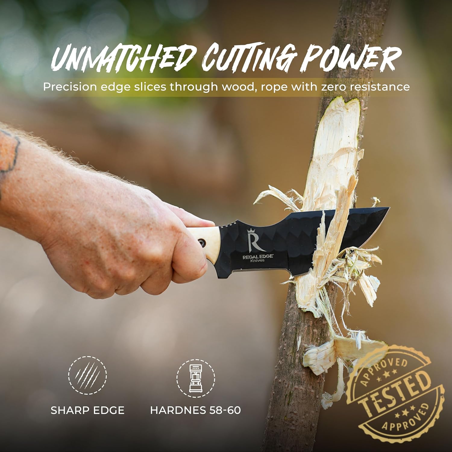 Bundle Of 5 Hunting And Camping Knives Gifts For Men And Women Fixed Blade Knives Full Tang