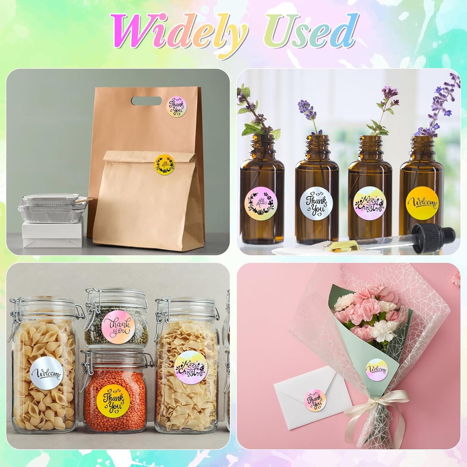 700 Pcs 2 Inch Round Thermal Labels Waterproof Circle Direct Thermal Stickers Printable Labels for Valentine's Day Gift Wrapping Thanks Card Small Business Logo(Bright,Round) - Image 6