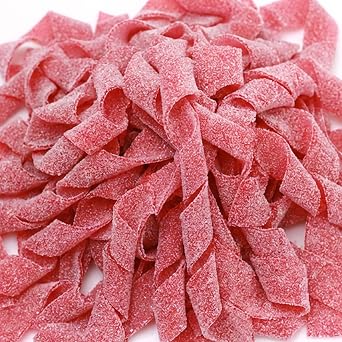 Sour Belts Candy Bulk - Cherry Sour Strips - 1.3 Lb Sour Candy Bulk - Sour Rope Candy Ribbons - Sour Cherry Belts - Peanut Free - Great as Movie Theater Candies for Kids