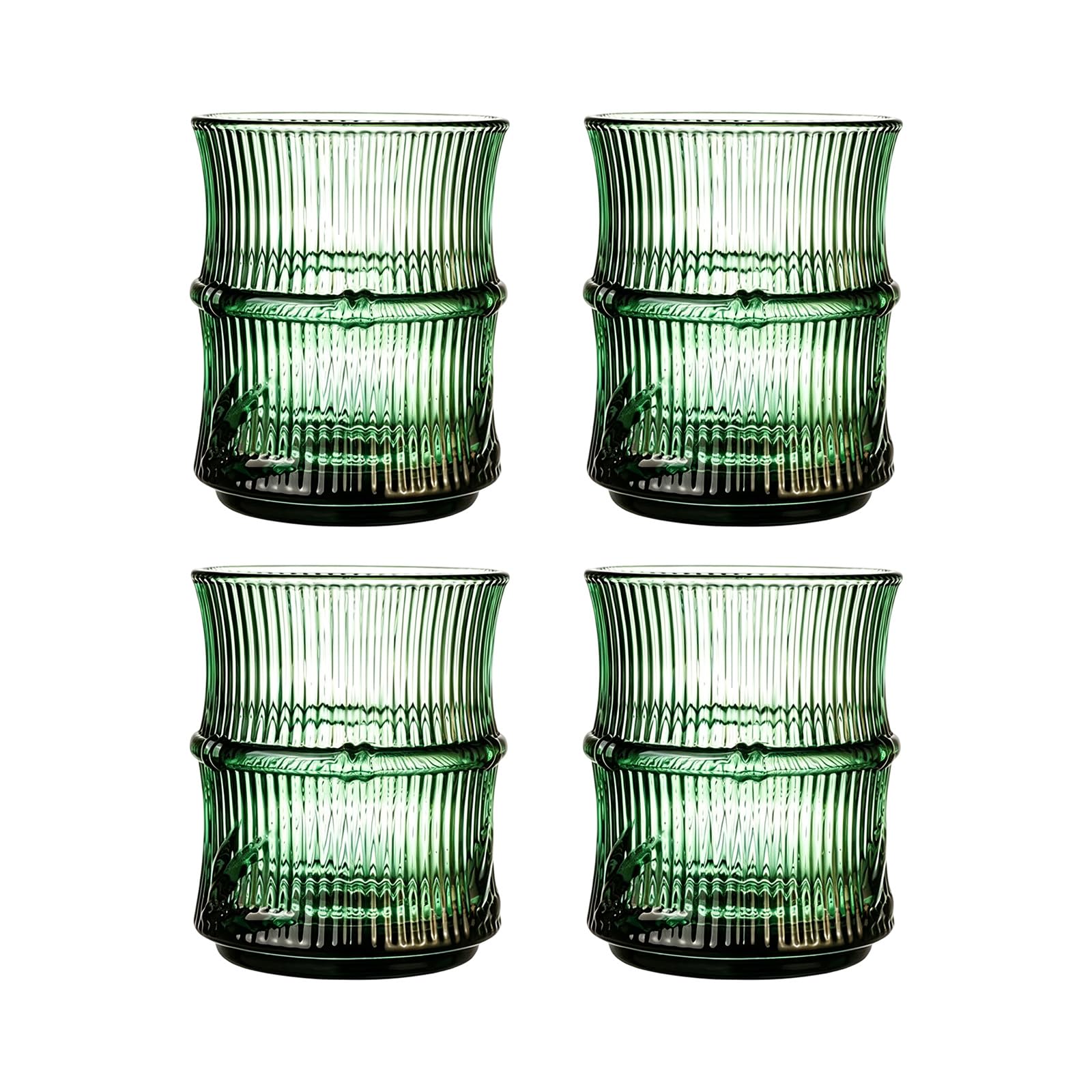 Tsophreniq Of 4 Shaped Glassware Stackable Clear Cups Beverage Drinking Glasses for Kitchen Dining Room Glass Goblets