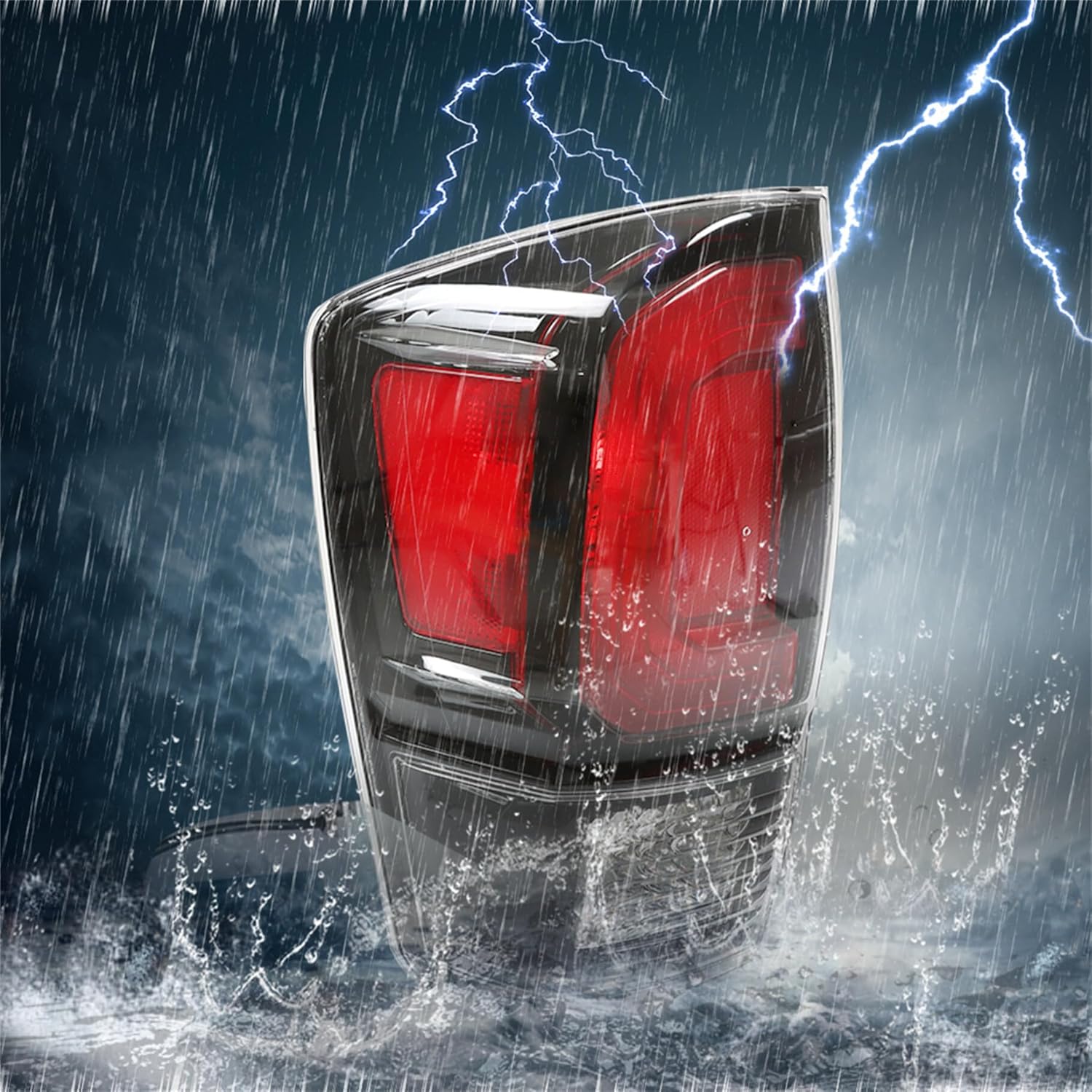 Tail Light Black Bezel Housing Lamp Assembly Driver Side Clear Lens Replacement for 2020 2021 Tacoma TRD Pro TO2800207 81560-04230