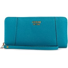 GUESS womens Naya Large Zip Around Wallet, Jade, One size US