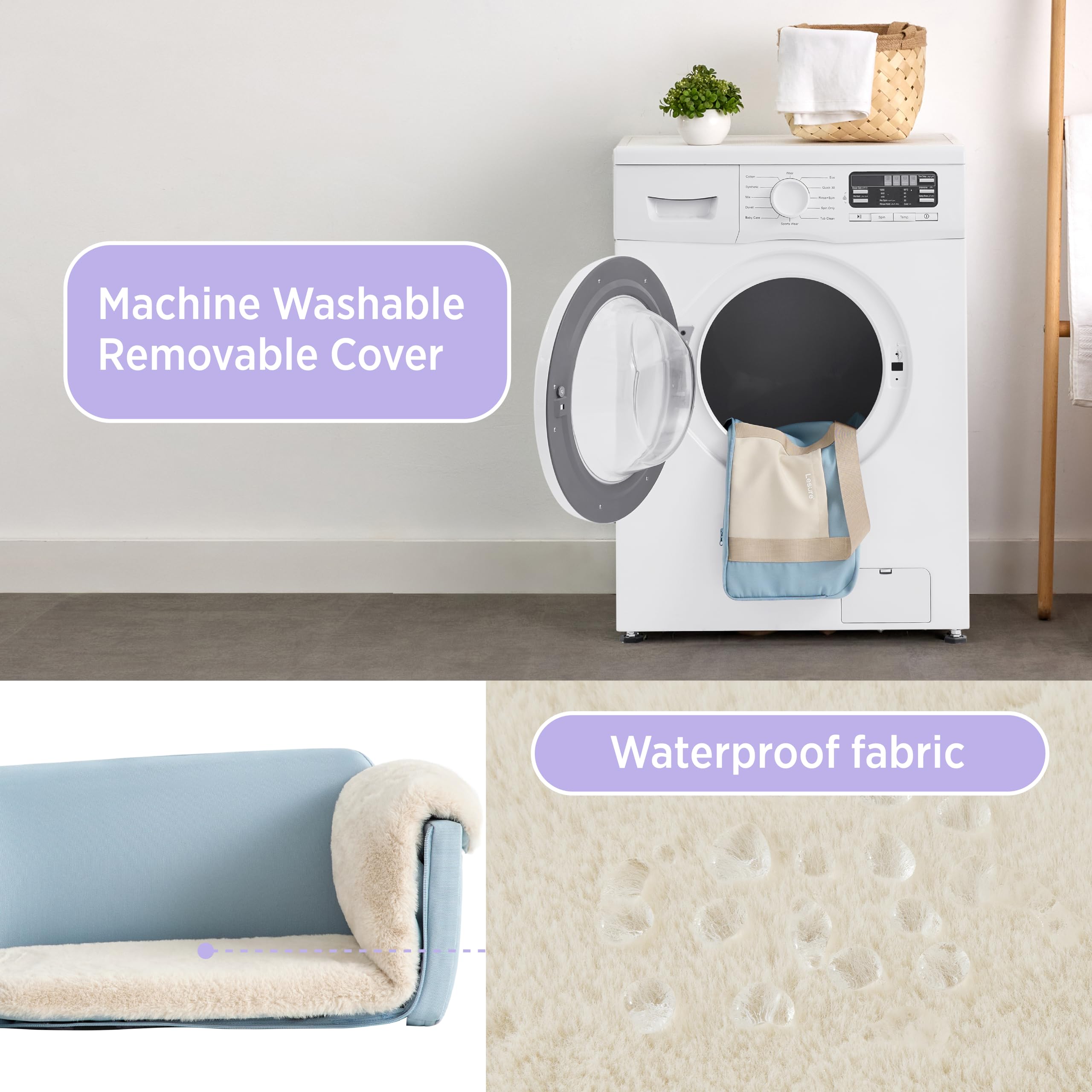 Lesure Console Dog Car Seat - Small Pet Carpool Seat Center Console for Small Dogs Waterproof Seats with Storage Pockets Clip-On Leash for Travel Carrier Booster Bed, Blue