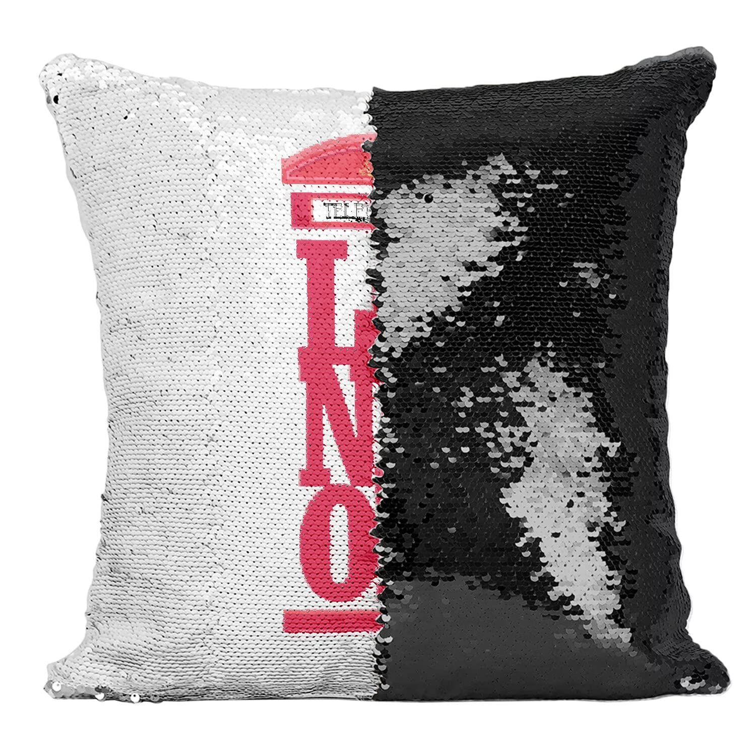 Coussin paillettes noir London avec housse sequin Fabulous Angleterre